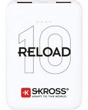 Портативна батерия Skross - Reload 10, 10000 mAh, бяла
