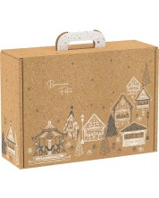 Подаръчна кутия Giftpack Bonnes Fêtes - Крафт, 34.2 cm