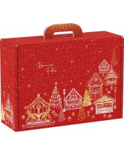 Подаръчна кутия Giftpack Bonnes Fêtes - Червена, 34.2 cm