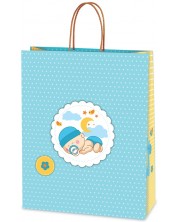 Подаръчна торбичка - Бебе, синьо, XL