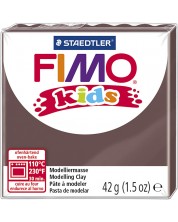 Полимерна глина Staedtler Fimo Kids - кафяв цвят -1