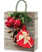 Подаръчна торбичка - Бонбониера с рози, XL -1