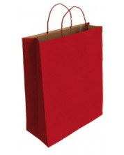 Подаръчна торбичка IPA - Крафт, червена, M -1
