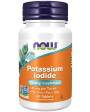 Potassium Iodide, 60 таблетки, Now