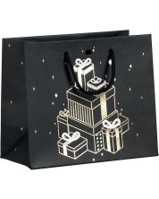Подаръчна торбичка Giftpack - Черна, 35 cm -1