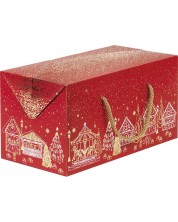 Подаръчна кутия Giftpack Bonnes Fêtes - Червена, с дръжки