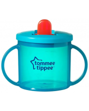Преходна чаша Tommee Tippee - Essentials First Cup, 4 м+, тюркоаз -1