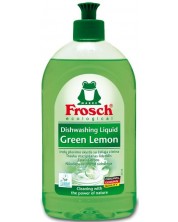Препарат за миене на съдове Frosch - Зелен лимон, 500 ml