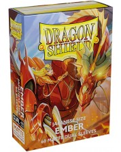 Протектори за карти Dragon Shield - Matte Dual Sleeves Small Size, Ember (60 бр.) -1