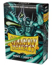 Протектори за карти Dragon Shield Sleeves - Small Matte Mint (60 бр.) -1