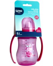 Преходна чаша с дръжки Wee Baby - Galaxy, PP, 250 ml, розова -1