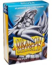 Протектори за карти Dragon Shield Sleeves - Small Matte Silver (60 бр.) -1