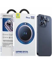 Протектори за камера Blueo - Sapphire Crystal, iPhone 15 Pro, син