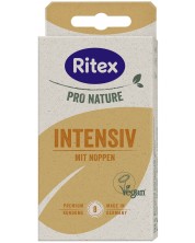Pro Nature Intensiv Презервативи, оребрени и с точки, 8 броя, Ritex