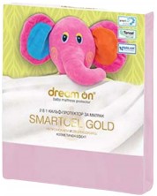 Протектор за матрак Dream On - Smartcel Gold, 60 х 120 cm, розов -1