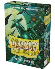 Протектори за карти Dragon Shield Sleeves - Small Matte Olive (60 бр.) -1