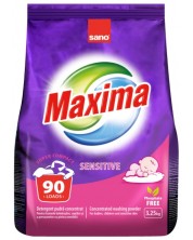 Прах за пране Sano - Maxima сензитив, Концентрат, 90 пранета, 3.25 kg -1