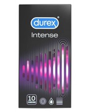 Intense Оребрени презервативи, 10 броя, Durex