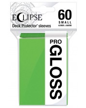 Протектори за карти Ultra Pro - Eclipse Gloss Small Size, Lime Green (60 бр.)