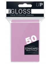 Протектори за карти Ultra Pro - PRO-Gloss Standard Size, Pink (50 бр.) -1