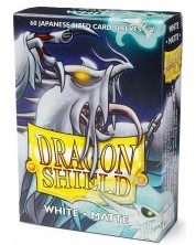 Протектори за карти Dragon Shield - Matte Sleeves Small Size, White (60 бр.)