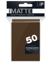  Протектори за карти Ultra Pro - PRO-Matte Standard Size, Brown (50 бр.) -1
