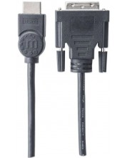 Адаптер Manhattan - HDMI/DVI-D 24+1, 1.8 m, черен -1