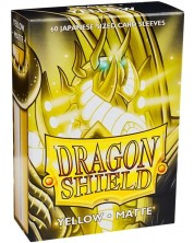 Протектори за карти Dragon Shield - Matte Sleeves Small Size, Yellow (60 бр.) -1