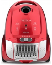 Прахосмукачка с торба Tesla - BG200R, HEPA, червена