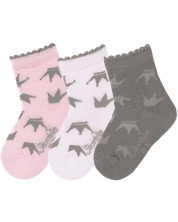 Промо пакет чорапи за момиче Sterntaler - 15/16 размер, 4-6 месеца, 3 чифта