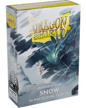 Протектори за карти Dragon Shield Dual Snow Sleeves - Small Matte (60 бр.) -1
