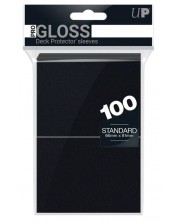 Протектори за карти Ultra Pro - PRO-Gloss Standard Size, Black (100 бр.)