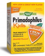 Primadophilus Kids Пробиотик, портокал, 30 таблетки, Nature's Way