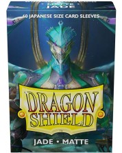 Протектори за карти Dragon Shield - Matte Sleeves Small Size, Jade (60 бр.)