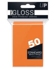 Протектори за карти Ultra Pro - PRO-Gloss Standard Size, Orange (50 бр.)