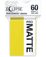 Протектори за карти Ultra Pro - Eclipse Matte Small Size, Lemon Yellow (60 бр.) -1
