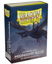 Протектори за карти Dragon Shield Sleeves - Small Matte Midnight Blue (60 бр.) -1