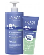 Промо пакет Uriage - Почистваща вода за бебета 1L, с подарък Crеme Lavante 200 ml
