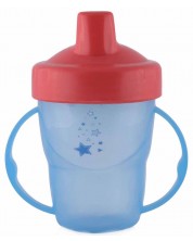 Преходна чаша с дръжки и твърд накрайник Lorelli Baby Care - 210 ml, Синя  -1
