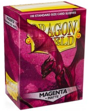 Протектори за карти Dragon Shield Sleeves - Matte Magenta (100 бр.)