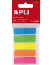 Прозрачни индекси Apli - 5 неонови цвята, 12 х 45 mm -1