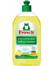 Препарат за миене на съдове Frosch - Жълт лимон, 500 ml -1