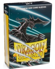 Протектори за карти Dragon Shield - Matte Sleeves Small Size, Jet (60 бр.)