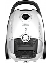 Прахосмукачка с торба Tesla - BG400W Silent Pro, HEPA, бяла/черна -1