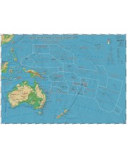 Природогеографска стенна карта на Австралия и Океания (1:9 000 000)
