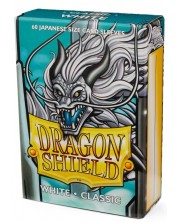 Протектори за карти Dragon Shield - Classic Sleeves Small Size, White (60 бр.) -1