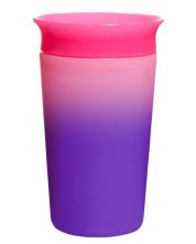 Преходна чаша Munchkin - Miracle 360° Colour Change, 255 ml, розова -1
