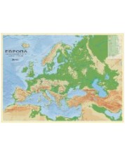Природогеографска стенна карта на Европа (1:5 000 000, 107/150 см)