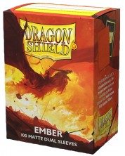 Протектори за карти Dragon Shield Dual Sleeves - Matte Ember (100 бр.) -1