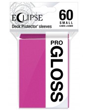 Протектори за карти Ultra Pro - Eclipse Gloss Small Size, Hot Pink (60 бр.) -1
